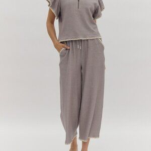 Entro Gray Cropped Pants **Pants Only**